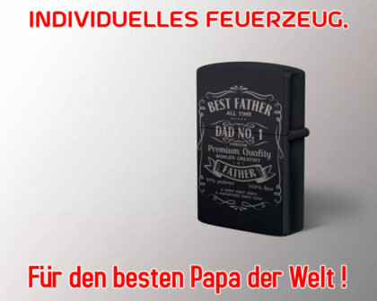 Graviertes Benzinfeuerzeug aus hochwertigem Messing