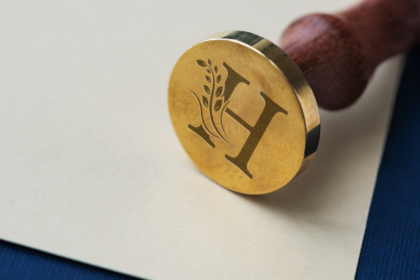 Individueller Siegel mit einem Buchstaben 20mm