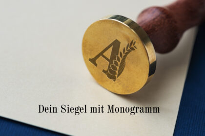 Monogramm Siegel 25mm mit einem Buchstaben