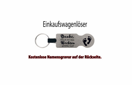Einkaufswagenlöser "Danke, das Du mir beim Wachsen geholfen hast" - Personalisiert * Kostenlose Gravur des Namens !