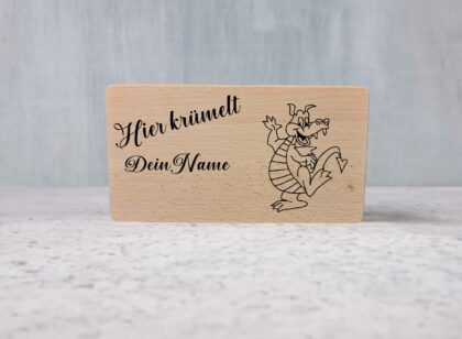 Frühstücksbrett "Baby Drache" aus Buche