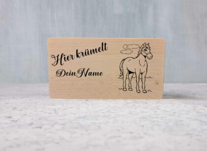 Frühstücksbrett "Pferd" aus Buche