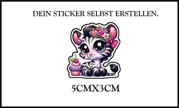 Dein eigener Sticker in 5cmx3cm (60 Sticker)