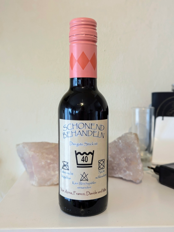 Personalisiertes Weinetikett "Geburtstag" 250ml Flasche | Schonend behandeln