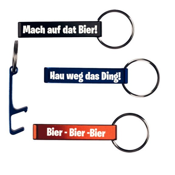 Schlüsselanhänger mit Flaschenöffner * Handyhalter