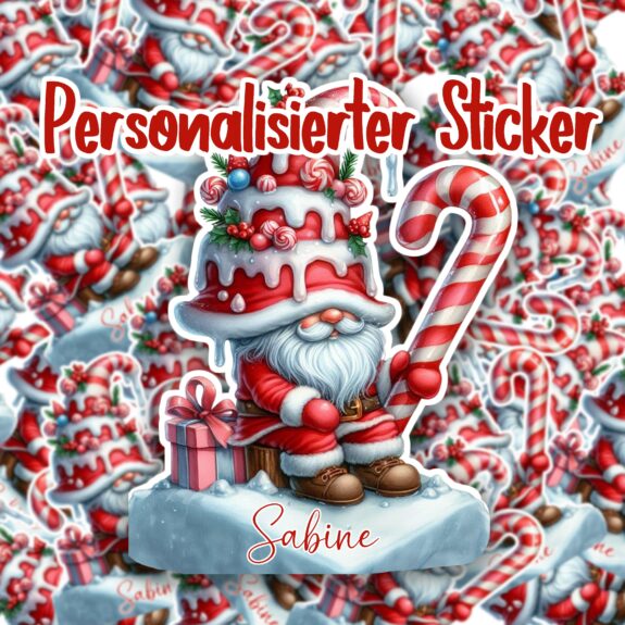 Weihnachtsmann Sticker #1 Personalisiert