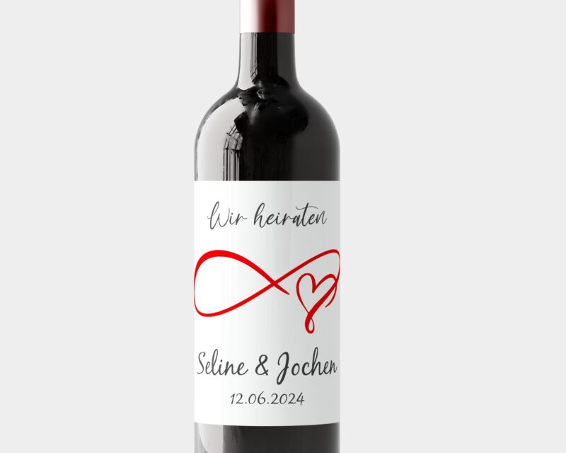 Personalisiertes Weinetikett "Wir Heiraten" | Weinflaschenaufkleber | Hochzeit | Geschenk | Hochzeitsgeschenk | Hochzeitsdeko Save the Date