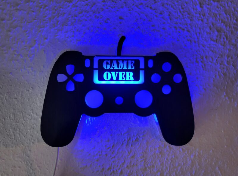 RGB Game Controller Individualisiert * Name * Game Tag * Social Names * Acryl * Wandbild