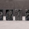 Benzinfeuerzeug mit Fotogravur - personalisiertes Metallfeuerzeug Schwarz