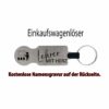 Einkaufswagenlöser Lehrer mit Herz - personalisierter Edelstahl-Schlüsselanhänger