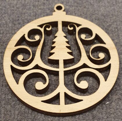 Christbaum-, Tannenbaumschmuck Ornament mit Tannenbaum, schöne Idee für die Adventszeit zum Bemalen mit der ganzen Familie.