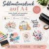 Sublimationsdruck A4 mit eigener Grafik Individuell bedruckte A4-Sublimationsbögen mit verschiedenen Grafikbeispielen