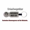 Originalansicht Einkaufswagenlöser ’nen Scheiß muss ich Silberner Einkaufswagenlöser mit frechem Einhorn, festem Spruch und Schlüsselring