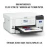 Drucker mit farbig bedrucktem Sublimationspapier für eigene Transferprojekte