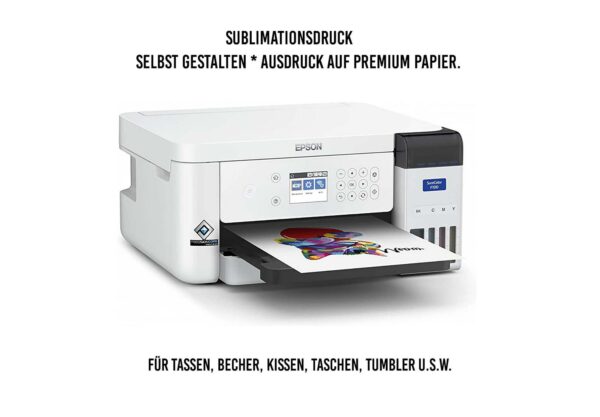 Sublimationsdruck auf Qualitätspapier Bedruckter Sublimationsbogen bei der Ausgabe aus einem Großformatdrucker