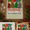 Weihnachts-Puzzle in festlicher Geschenk-Szene Personalisiertes Gutschein-Puzzle mit Weihnachtsmotiv in festlicher Dekoration