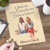 Freundschafts-Puzzle mit zwei Wunschnamen Zusammengesetztes DIN-A4-Puzzle für die beste Freundin mit personalisierten Namen