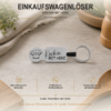 Einkaufswagenlöser Köchin mit Herz Personalisierter Edelstahl-Einkaufswagenlöser mit Kochmütze und Gravur Köchin mit Herz