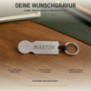 Einkaufswagenlöser Lehrer mit Wunschgravur Rückseite des Einkaufswagenlösers mit Namensgravur Martin als Personalisierungsbeispiel
