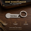 Personalisierter Edelstahl-Einkaufswagenlöser mit Wunschname, Logo und vielen verfügbaren Schriftarten