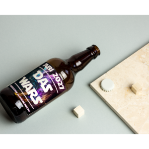 Bierflaschen-Etikett Abi 2027 – selbstklebend 76 × 76 mm