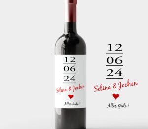 il_fullxfull.6102220269_9u1h Personalisiertes Weinetikett "Datum" | Weinflaschenaufkleber | Hochzeit | Geschenk | Hochzeitsgeschenk | Hochzeitsdeko Weinetikett