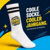 Jahrgangssocken mit Wunschjahr – Coole Socke seit deinem Jahrgang, lustiges Geburtstagsgeschenk