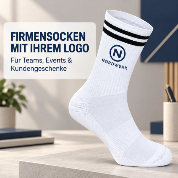 Personalisierte Sportsocken mit eigenem Logo – Sublimationsdruck ab 5 Paar